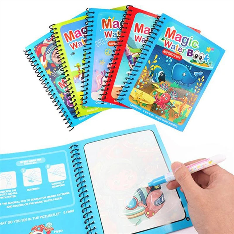Set 3 Carti de Colorat cu Apa