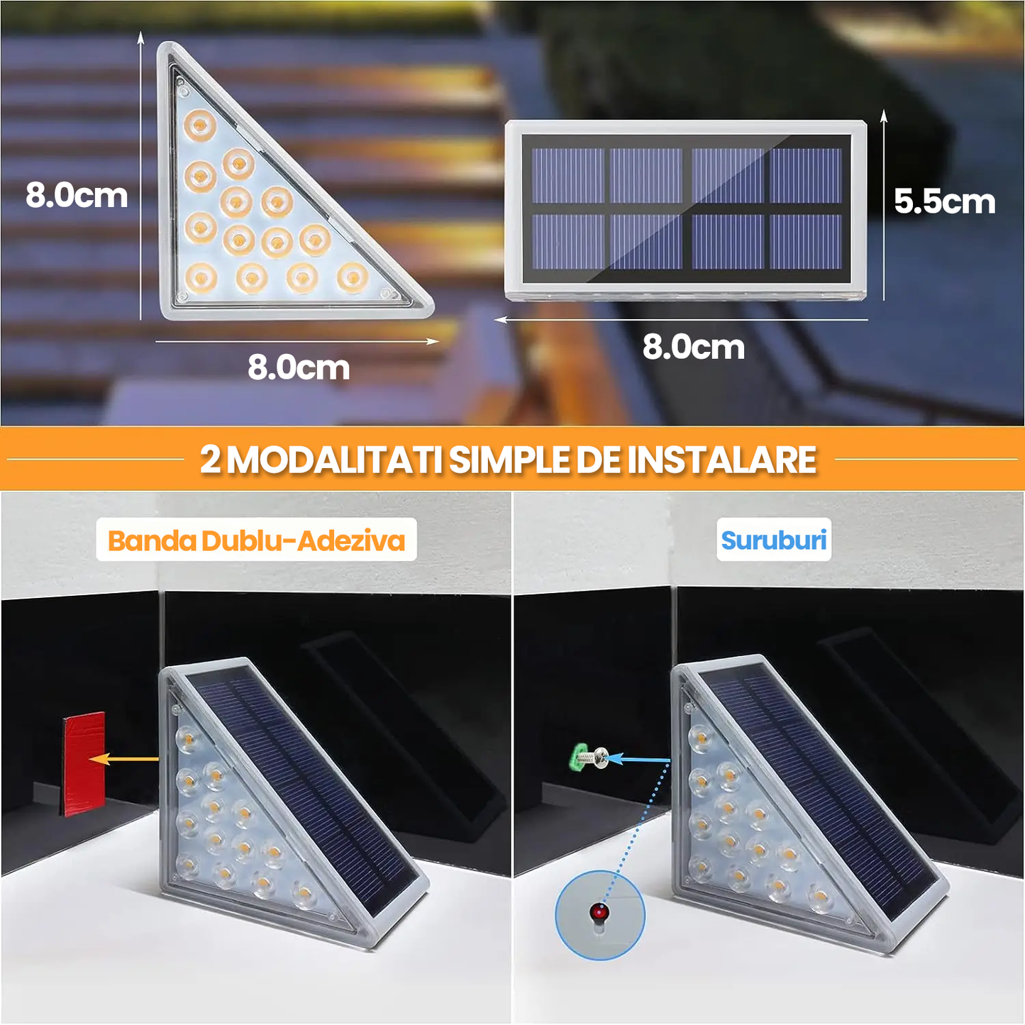 Set 4 Lampi Solare Smart