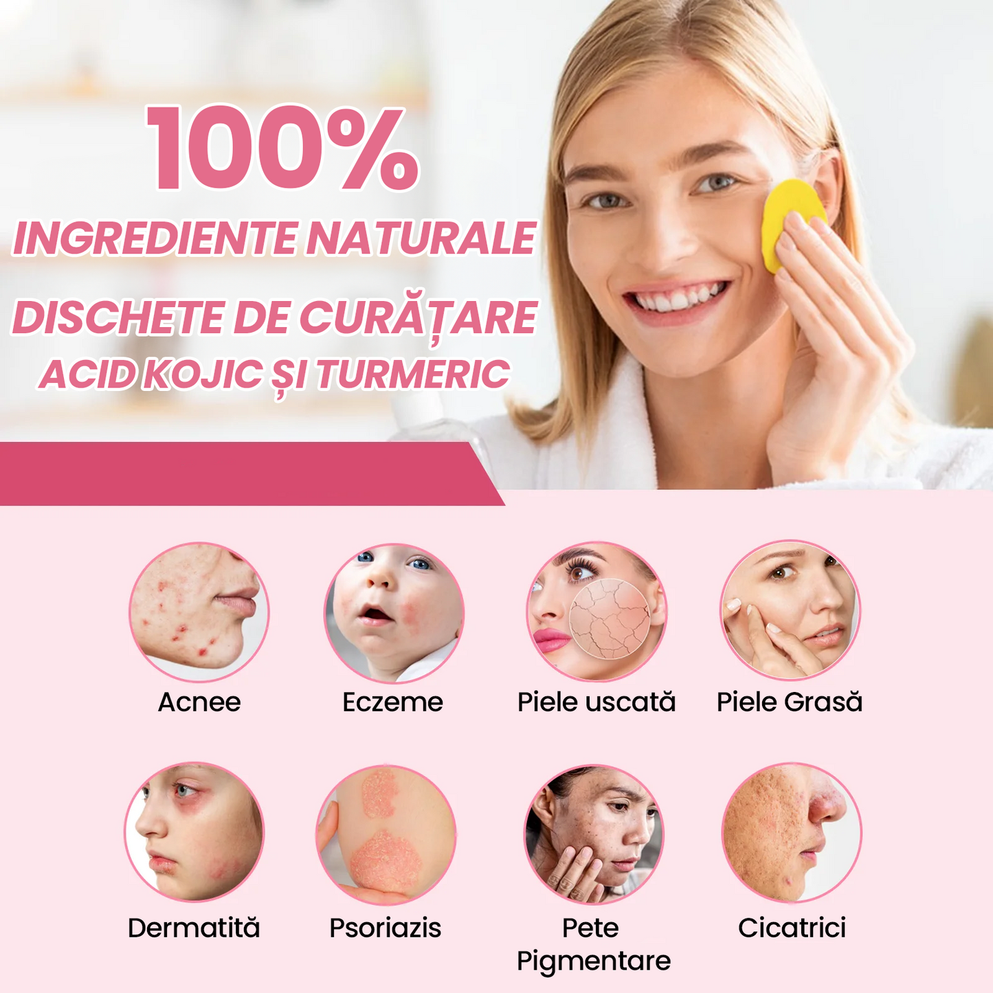 Dischete Iluminatoare cu Turmeric, 40 bucati