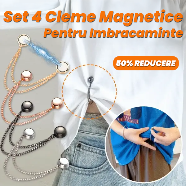 Set 4 Cleme Magnetice pentru Imbracaminte